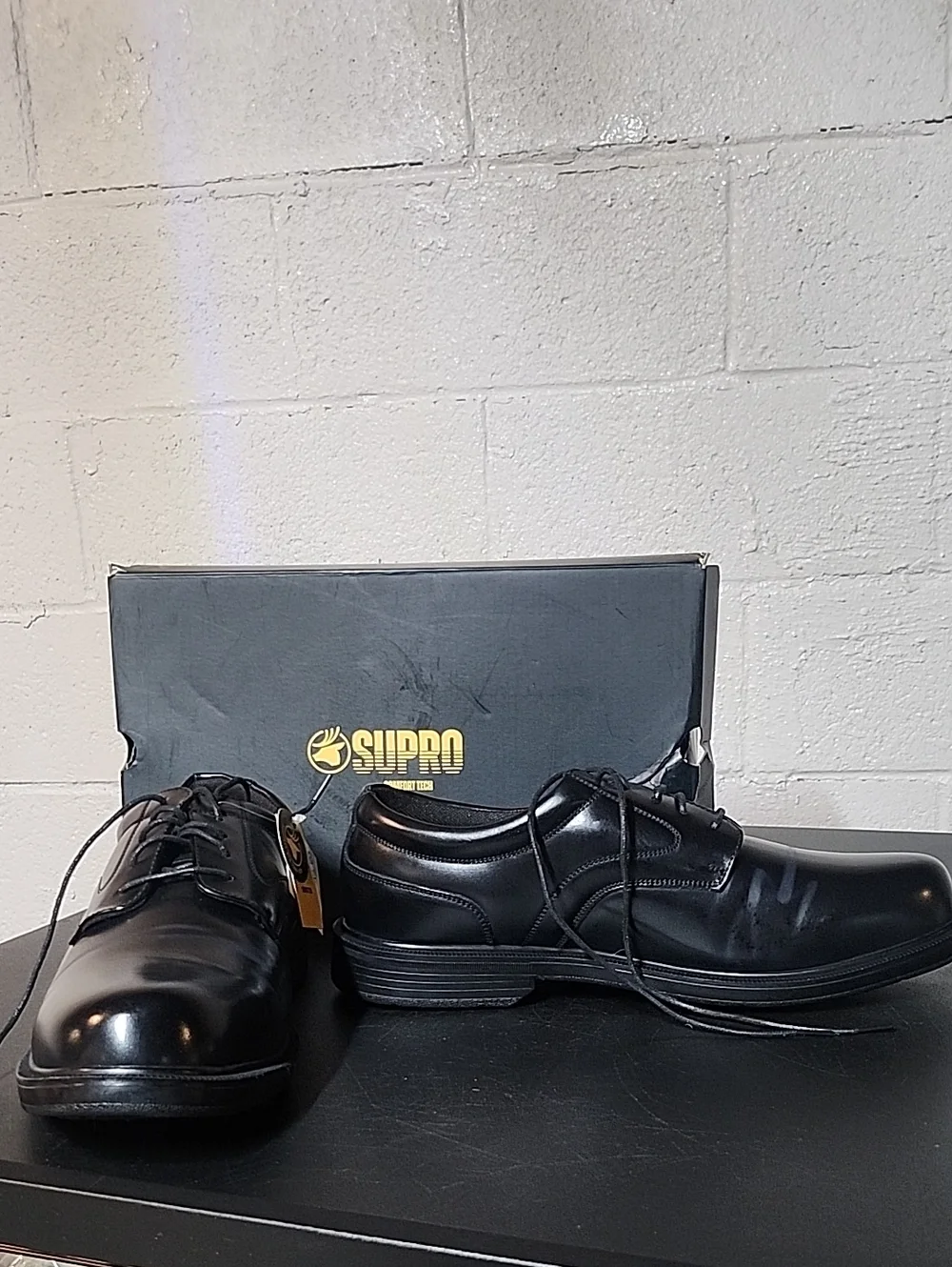 Deer Stags Black Lace-Up Oxford Dress Shoes